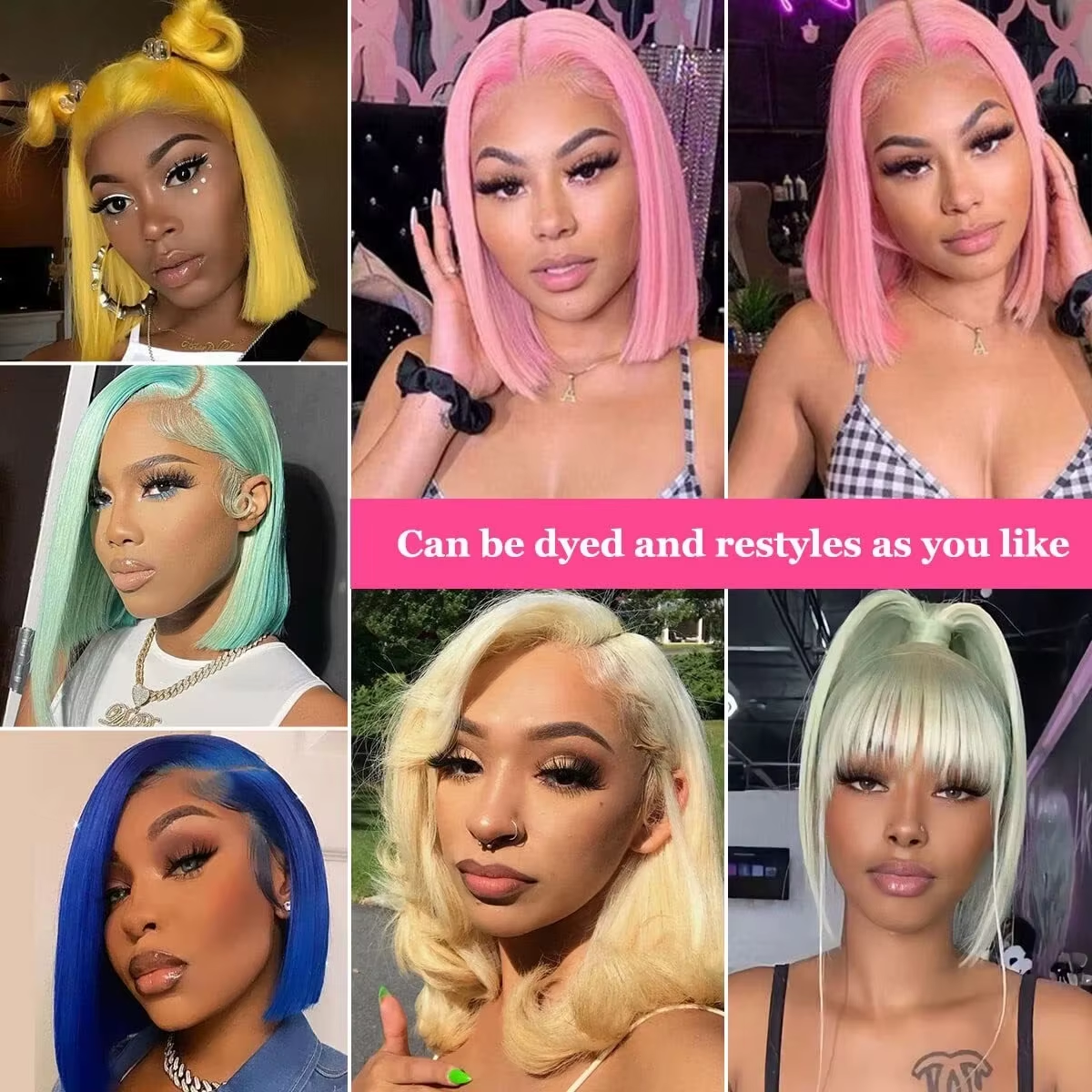 Gefily 12β 5x5 613 Blonde Silky Straight Bob Wig β 100% Human Hair, Effortless Chic Look