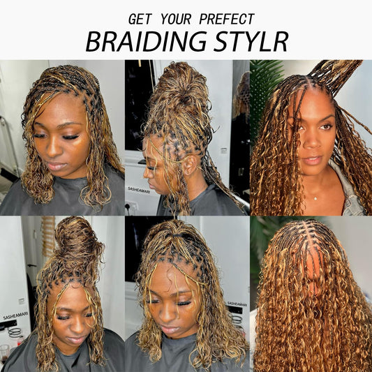 Gefily 16’’–26’’ Braiding Hair #4/27 Highlight Brown Deep Curly Wave Hair – 100% Virgin Human Hair, Soft & Full