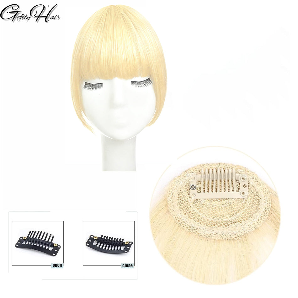 Gefily 16’’–24’’ 9PCS 120g 613 Blonde Straight Clip-In Human Hair Extensions – Perfect Base for Custom Color,Soft Glow, Easy Blend, Custom-Ready