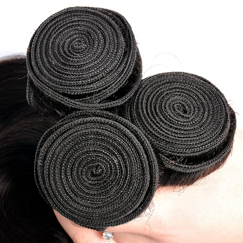 Gefily 16’’–30’’ Grade 12A Brazilian Natural Black Bundles