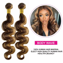 Gefily 16-30Inch Color 4/27 Highlight Body Hair BundlesWave 4 Bundles