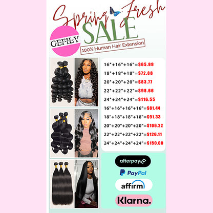Gefily 16’’–30’’ Sale Set Brazilian Natural Black Bundles