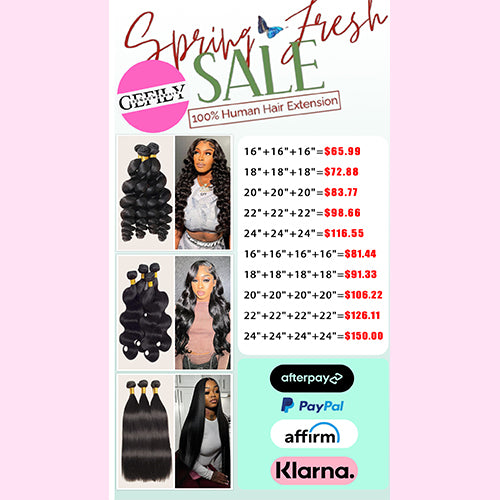 Gefily 16’’–30’’ Sale Set Brazilian Natural Black Bundles
