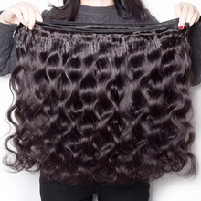 Gefily 16-34Inch Natural Black Body Wave Hair Bundles Virgin Brazilian Hair Weave 4 Bundles