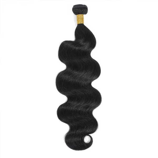 Gefily 16-34Inch Natural Black Body Wave Hair Bundles Virgin Brazilian Hair Weave 4 Bundles