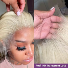 Gefily 20‘’-42‘’ 13x4/13x6 613 Blonde Straight Lace Front Wig – Ultra Invisible Lace, 100% Human Hair, Perfect for Daily Glam