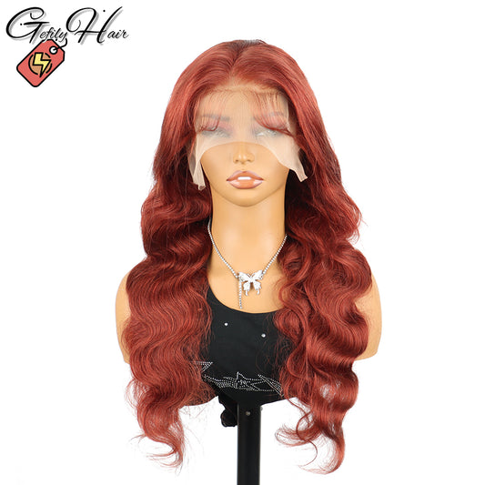⚡️|BigSale|Gefily 18"-36"13x4 #33 Reddish Brown Lace Front Wig Body Wave Long Hair