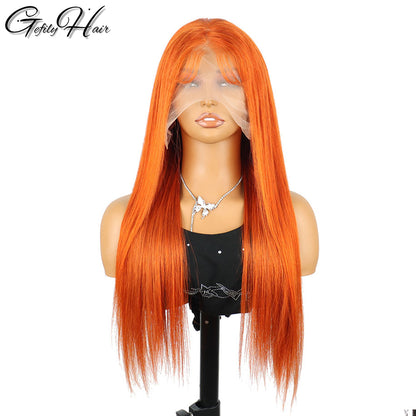 ⚡️|BigSale|Gefily 26‘’-36‘’ 13x4 #350 Ginger Orange Straight Lace Front Wig Straight Hair