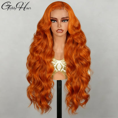 ⚡️|BigSale|Gefily 30"-32"13x4 350 Ginger Orange Lace Front Wig Body Wave Long Hair