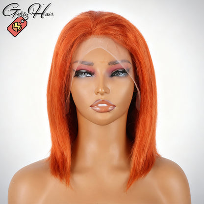 ⚡️|BigSale|Gefily 10” 13x4 350 Ginger Orange Ginger Bob Wig