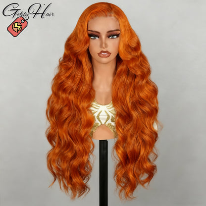 ⚡️|BigSale|Gefily 30"-32"13x4 350 Ginger Orange Lace Front Wig Body Wave Long Hair