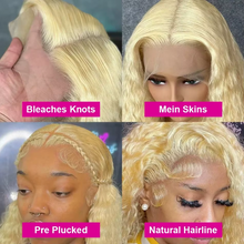Gefily 20‘’-42‘’ 13x4/13x6 613 Blonde Lace Front Wig 613 Blonde Deep Wave & Water Wave Curly Wave-Invisible Lace, Soft & Restyle-Friendly