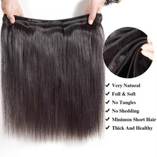 Gefily 16-34Inch Natural Black Straight Hair Bundles Virgin Brazilian Hair Weave 4 Bundles