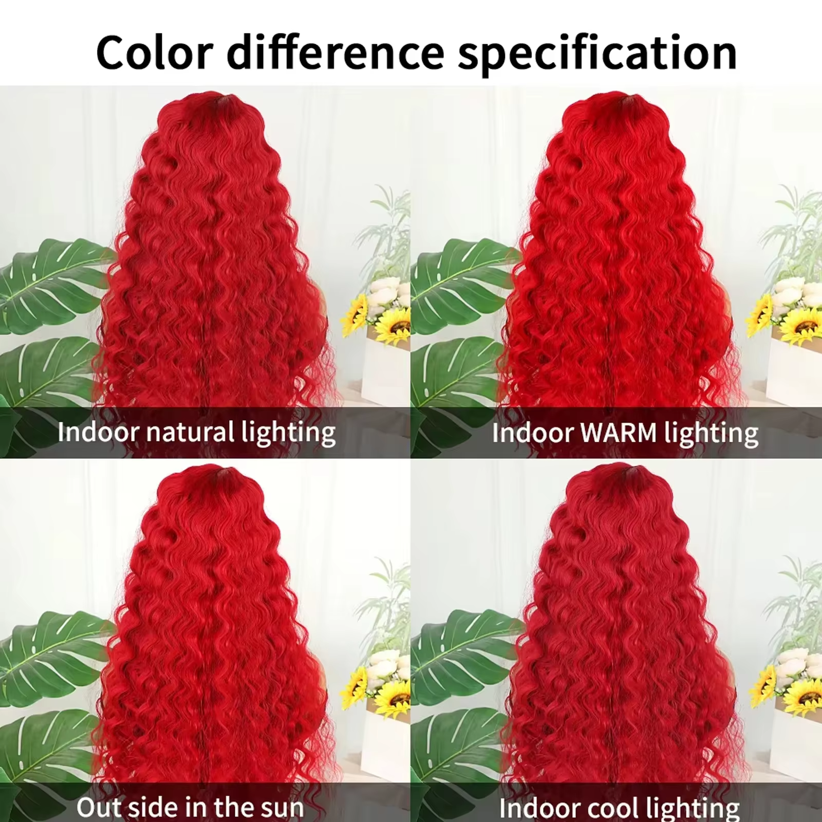 Gefily-Red Curly Super Invisible Lace Front Wigs
