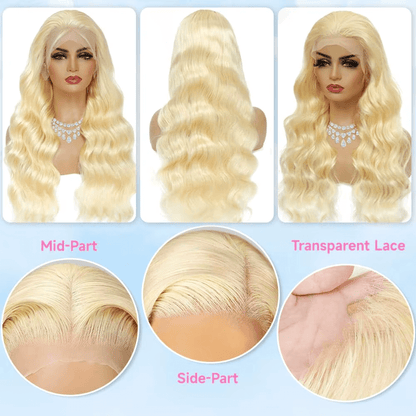 Gefily 20’’–42’’ 13x6 613 Blonde Body Wave Lace Front Wig – Invisible Lace, 100% Human Hair, Glamorous & Versatile