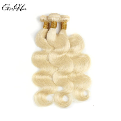 Gefily 18’’–30’’ Bundles 613 Blonde Body Wave Hair –Full & Silky Body Wave, Tangle-Free & Dyeable