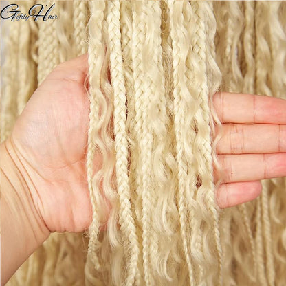 Gefily 16’’–26’’ Braiding Hair 613 Blonde  Deep Curly Wave Hair – 100% Virgin Human Hair, Soft & Full