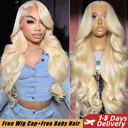 Gefily 16’’–36’’ 13x6 613 Blonde Body Wave Lace Front Wig – Invisible Lace, 100% Human Hair, Glamorous & Versatile