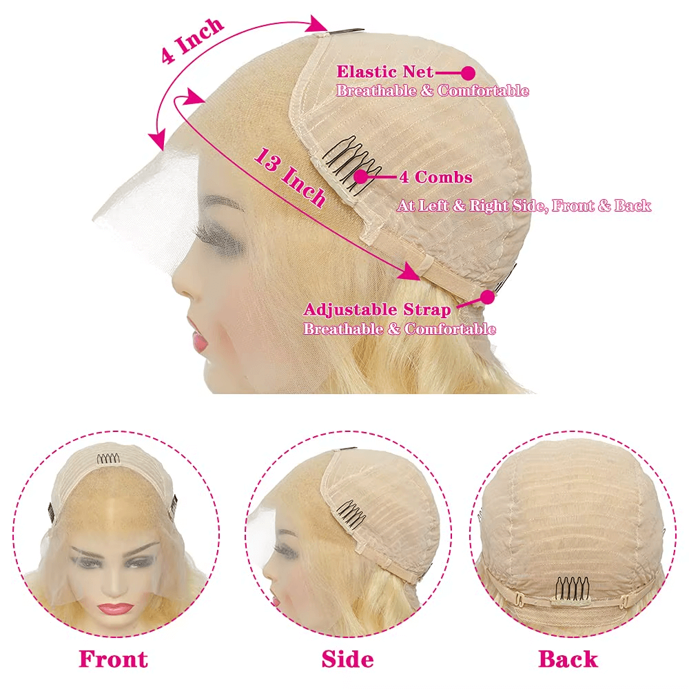 613 Blonde Lace Front Wig Human Hair 13x6 Blonde Human Hair Wigs 30 Inch Body Wave Lace Front Wigs Human Hair Pre Plucked