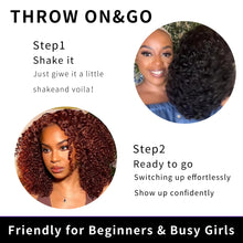 Gefily 12” 5x5 Red Brown Curly Bob Guleless Wig – Bye Bye Knots, Glueless, 100% Human Hair, Natural