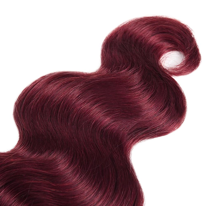 Gefily 18’’–30’’ Bundles 99J Burgundy Red Body Wave Hair– Deep Wine Red Elegance, Smooth Texture & Lasting Volume
