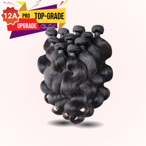 Gefily 16’’–30’’ 12A Premium Bundles 1B Natural Black Body WaveBrazilian Hair – 100% Virgin Brazilian Human Hair, Extra Soft, Thick & Silky