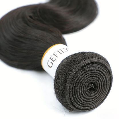 Gefily 16’’–30’’ 12A Premium Bundles 1B Natural Black Body WaveBrazilian Hair – 100% Virgin Brazilian Human Hair, Extra Soft, Thick & Silky