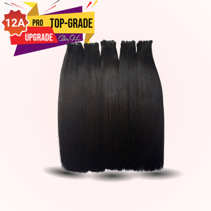 Gefily 16’’–30’’ Grade 12A Double Drawn Brazilian Straight Bundles – 1B Natural Black, 100% Virgin Brazilian Human Hair