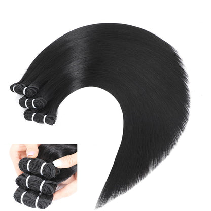 Gefily 16’’–30’’ Grade 12A Double Drawn Brazilian Straight Bundles – 1B Natural Black, 100% Virgin Brazilian Human Hair