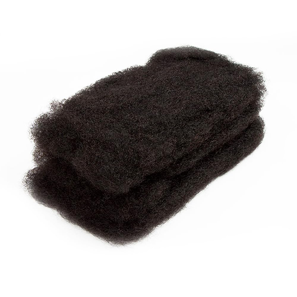 Gefily 16’’ Afro Kinky Curly Hair Extensions for Braids – Natural Black 100% Virgin Human Hair, Soft & Full