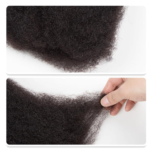 Gefily 16’’ Afro Kinky Curly Hair Extensions for Braids – Natural Black 100% Virgin Human Hair, Soft & Full
