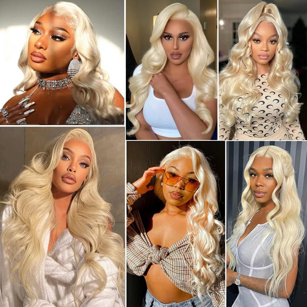 Gefily 18’’–30’’ Bundles 613 Blonde Body Wave Hair –Full & Silky Body Wave, Tangle-Free & Dyeable