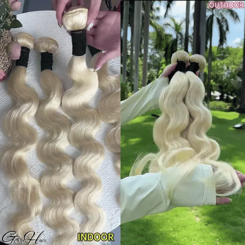 Gefily 18’’–30’’ Bundles 613 Blonde Body Wave Hair –Full & Silky Body Wave, Tangle-Free & Dyeable