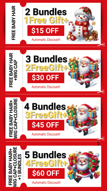 Gefily 12"-30’’ Bundles 4/27 Highlight Brown Body Wave Hair