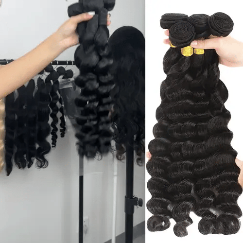 Gefily 18’’–34’’ Bundles  Natural Black Loose Wave Hair –100% Virgin Brazilian Human Hair, Premium Quality, Full Density, Minimal Shedding & Long Lifespan