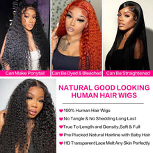 30 Inch Deep Wave Frontal Wigs Human Hair 13x6 Lace Front Human Hair Wigs Wet And Wavy Water Curly Wigs For Black Women