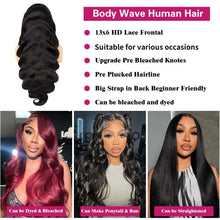 30 40 Inch Body Wave Wigs Human Hair 13x6 Transparent Lace Front Human Hair Wigs 100% Brazilian Virgin Real Hair