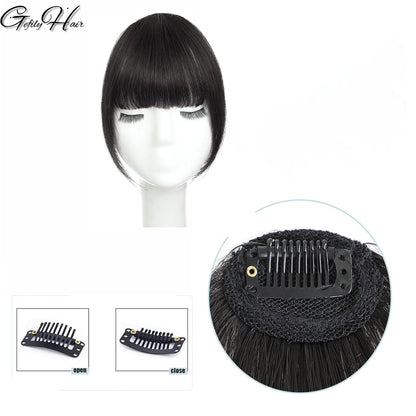 Gefily 16’’–30’’ 9PCS 120g Natural Black Straight Clip-In Human Hair Extensions – Silky & Seamless, Easy to Wear, Tangle-Free & Dyeable