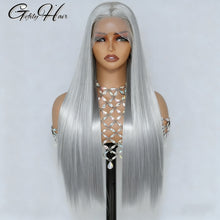 Gefily 20’’–36’’ 13x4 Lace Front Wig Silver Grey Straight – Ultra Invisible Lace, 100% Human Hair, Chic & Modern Silver Style